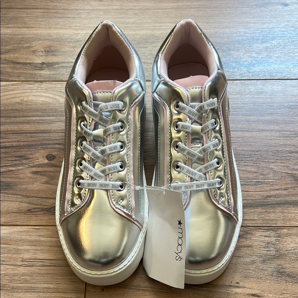 DKNY Silver and Pink Slip On Shoes